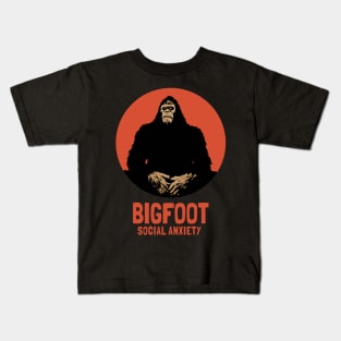 Bigfoot National Cryptid Social Anxiety Kids T-Shirt